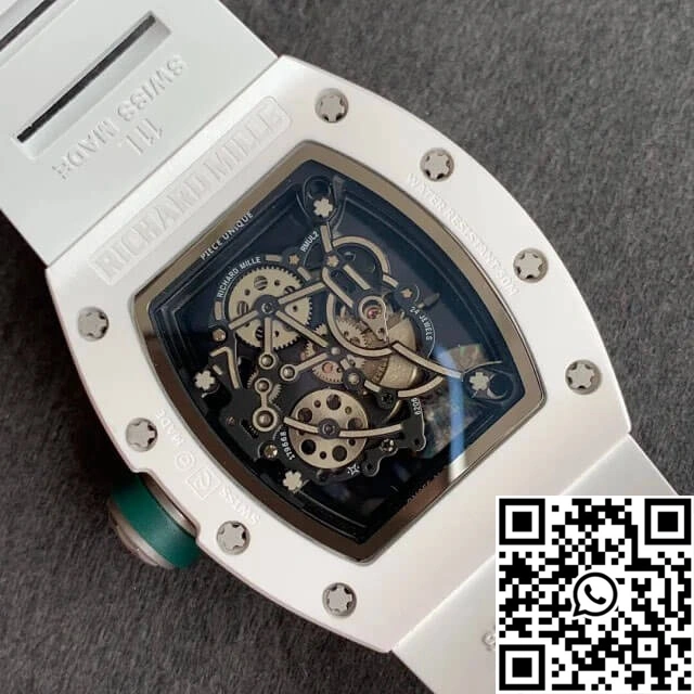 Richard Mille RM055 KV Factory White Ceramic Skeleton Dial Minimalist 2406