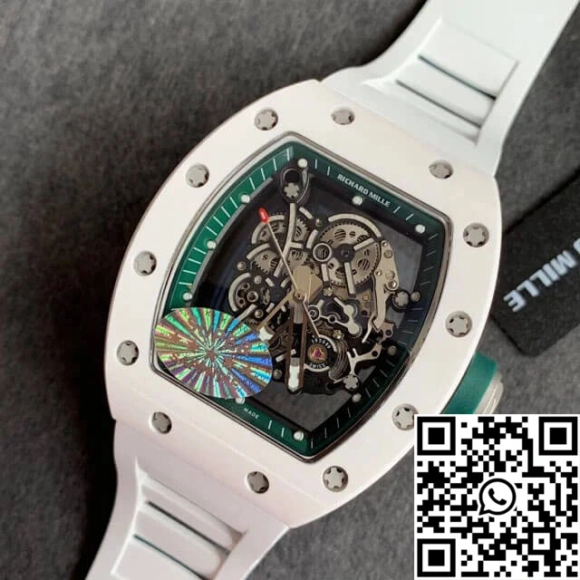Richard Mille RM055 KV Factory White Ceramic Skeleton Dial Minimalist 2406