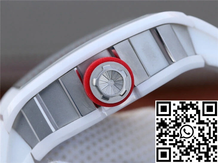 MoistureWicking Richard Mille RM055 KV Factory White Rubber Strap 2453