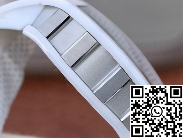 MoistureWicking Richard Mille RM055 KV Factory White Rubber Strap 2453