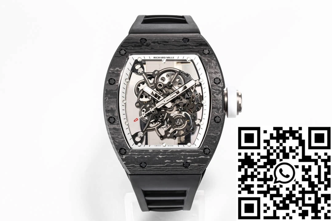 TechFriendly Richard Mille RM055 NTPT BBR Factory Black Rubber Strap 2414