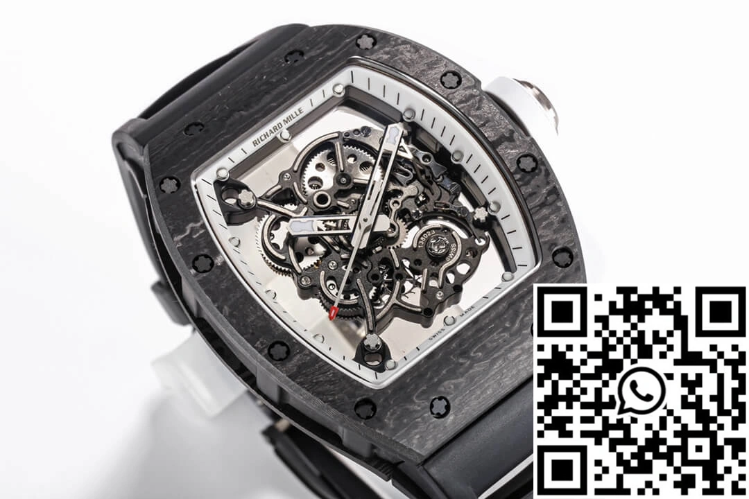 TechFriendly Richard Mille RM055 NTPT BBR Factory Black Rubber Strap 2414