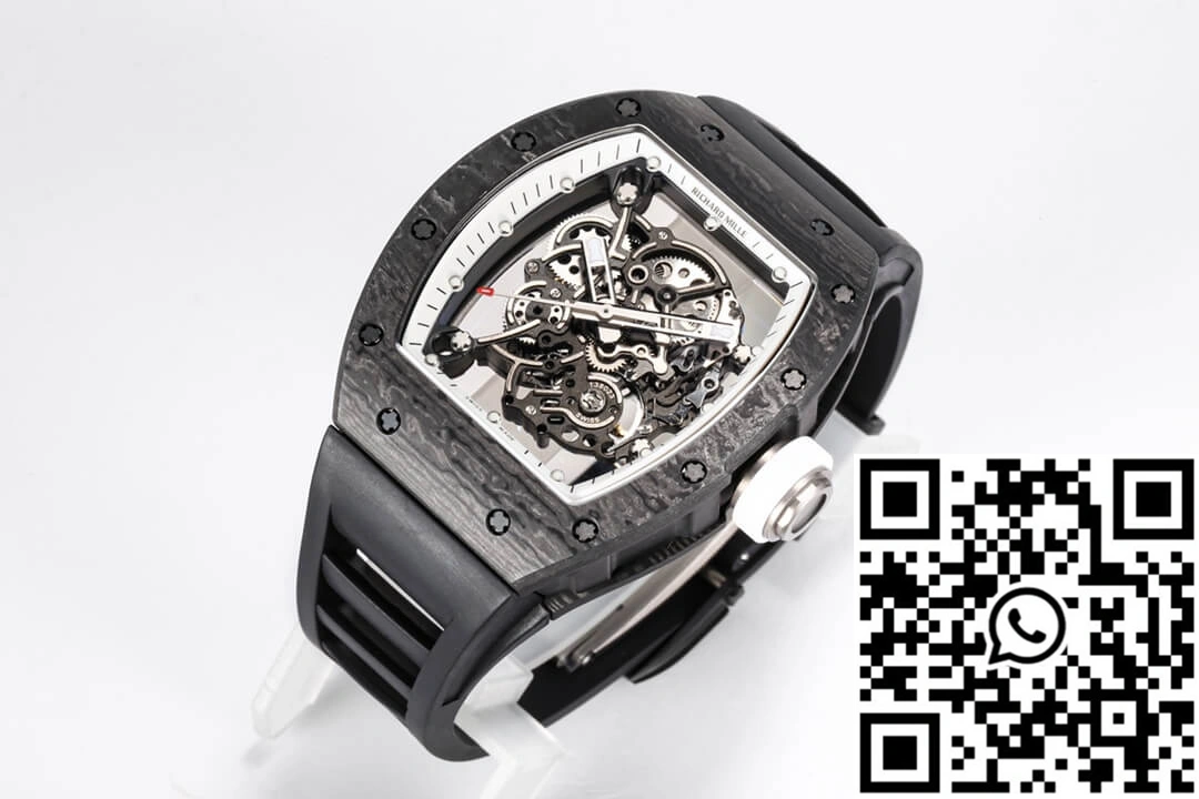 TechFriendly Richard Mille RM055 NTPT BBR Factory Black Rubber Strap 2414