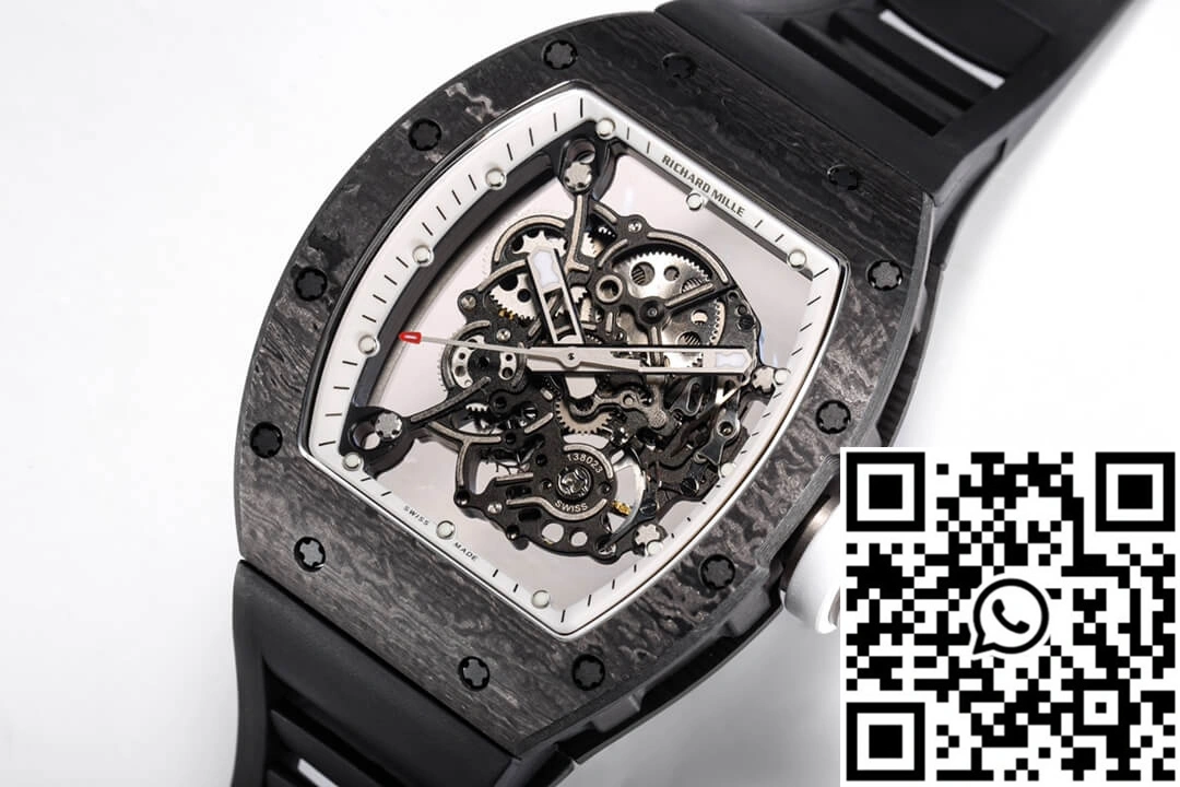 TechFriendly Richard Mille RM055 NTPT BBR Factory Black Rubber Strap 2414