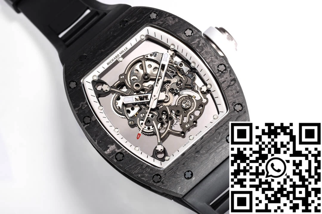 TechFriendly Richard Mille RM055 NTPT BBR Factory Black Rubber Strap 2414