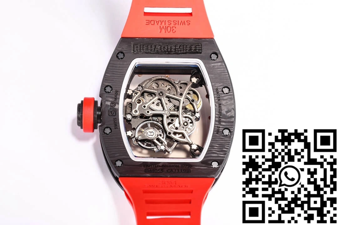 Thermal Richard Mille RM055 NTPT BBR Factory Carbon Fiber Red Strap 2428