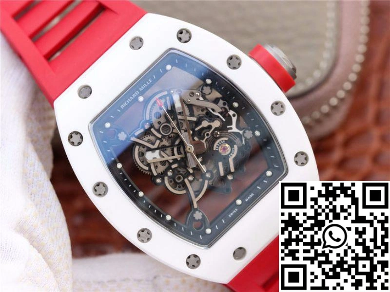 Richard Mille RM055 Red Strap KV Factory Skeleton Dial SoftTouch 2422