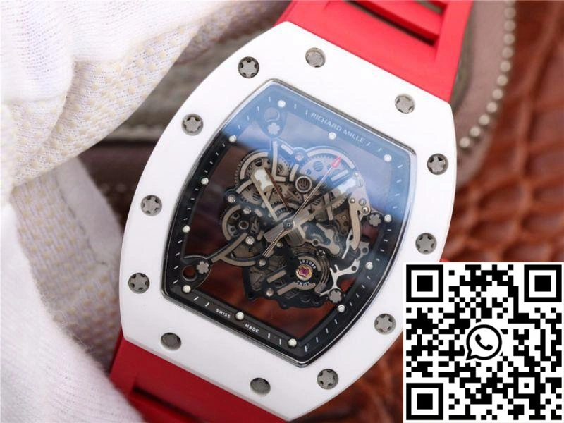 Richard Mille RM055 Red Strap KV Factory Skeleton Dial SoftTouch 2422