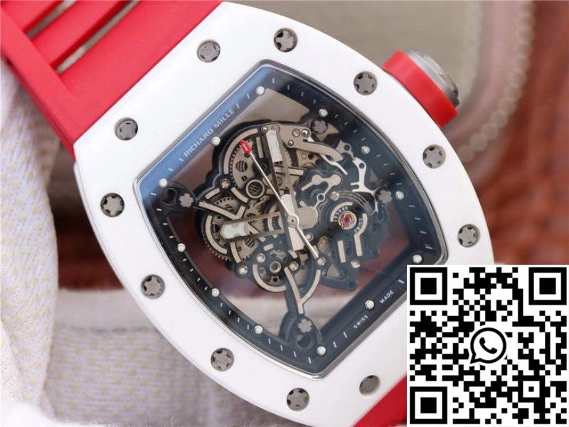 Richard Mille RM055 Red Strap KV Factory Skeleton Dial SoftTouch 2422