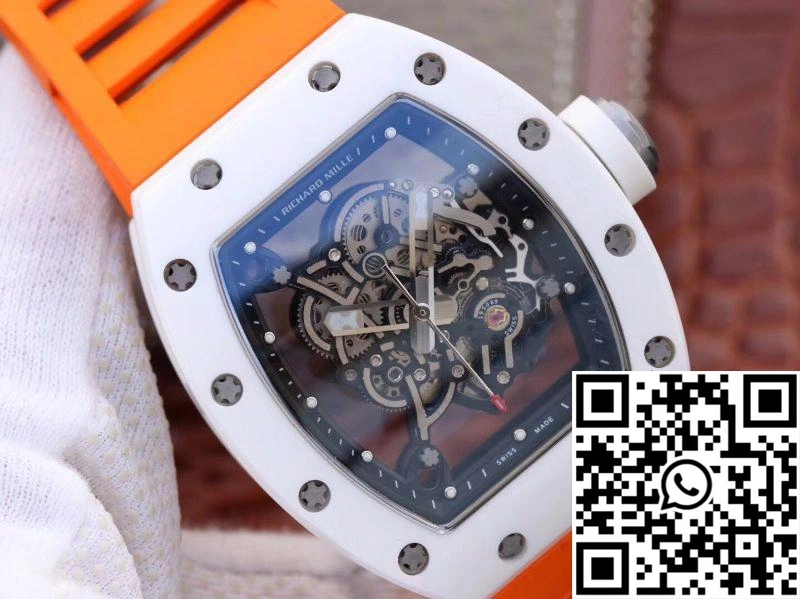 SunProtective Richard Mille RM055 Skeleton Dial Orange Strap KV Factory V 2439