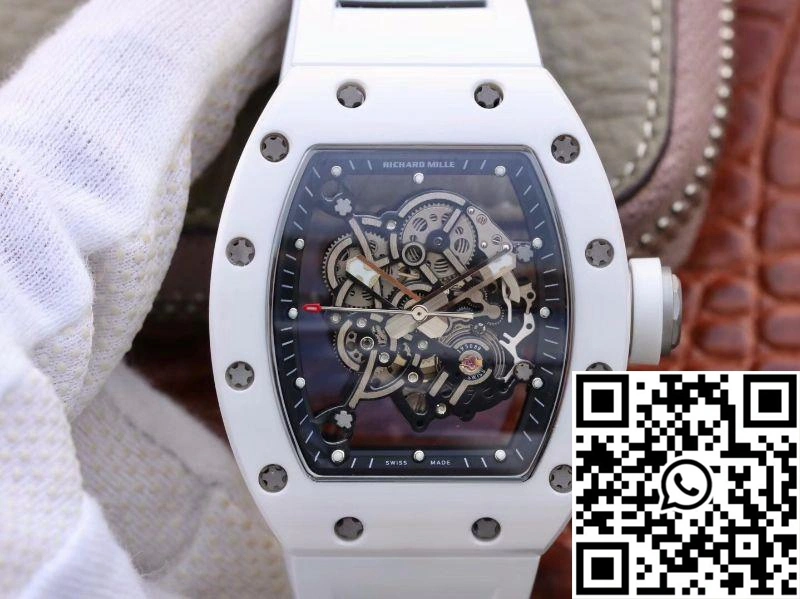 Tailored Richard Mille RM055 White Ceramic Skeleton Dial KV Factory V 2437