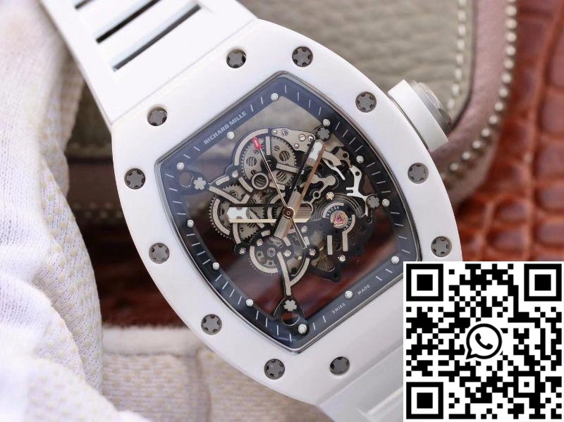 Tailored Richard Mille RM055 White Ceramic Skeleton Dial KV Factory V 2437