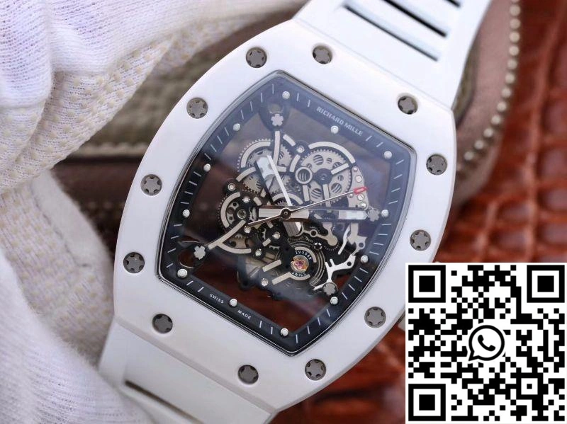 Tailored Richard Mille RM055 White Ceramic Skeleton Dial KV Factory V 2437