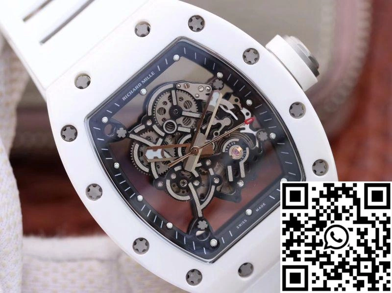Tailored Richard Mille RM055 White Ceramic Skeleton Dial KV Factory V 2437