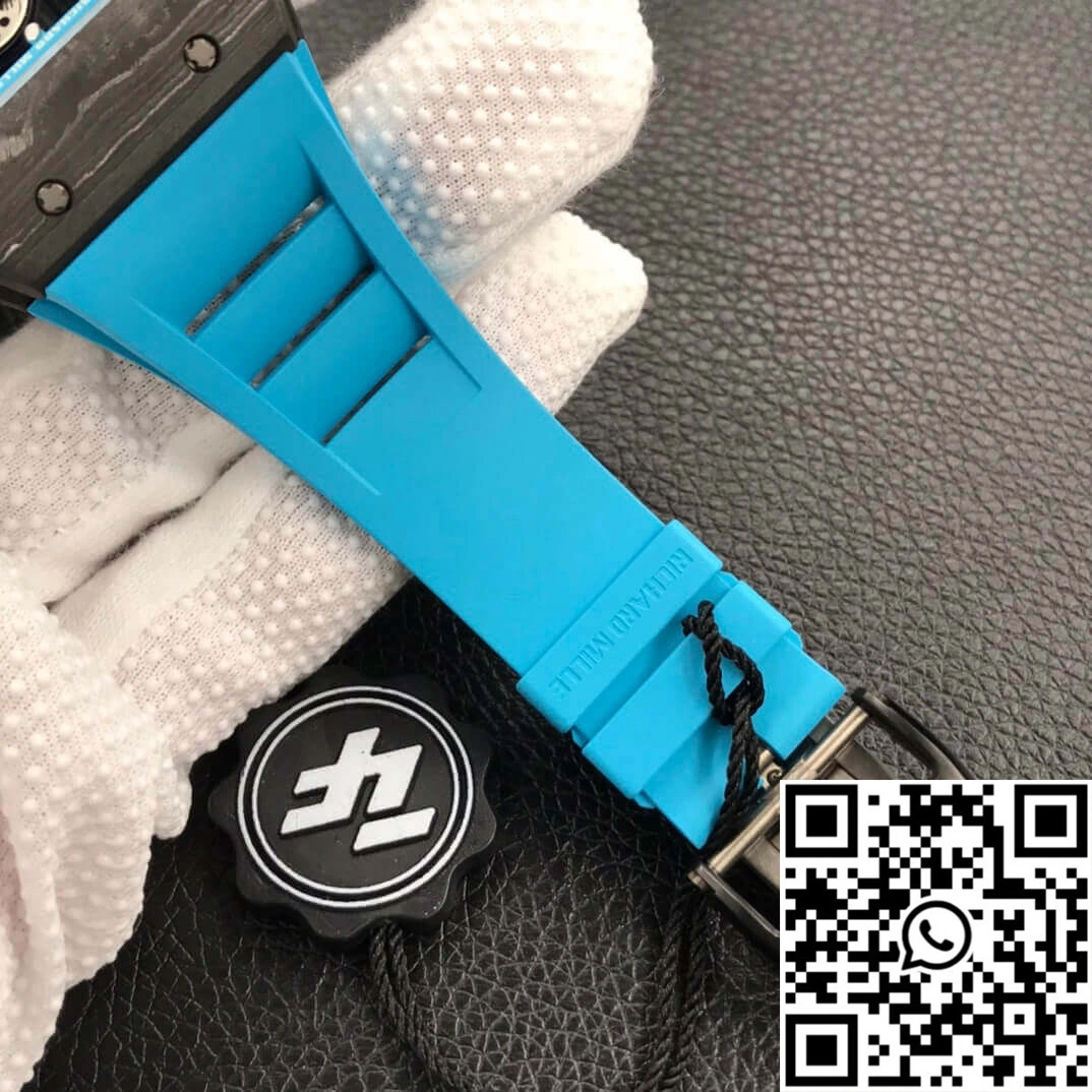 Comfortable Richard Mille RM055 ZF Factory Blue Rubber Strap 2403