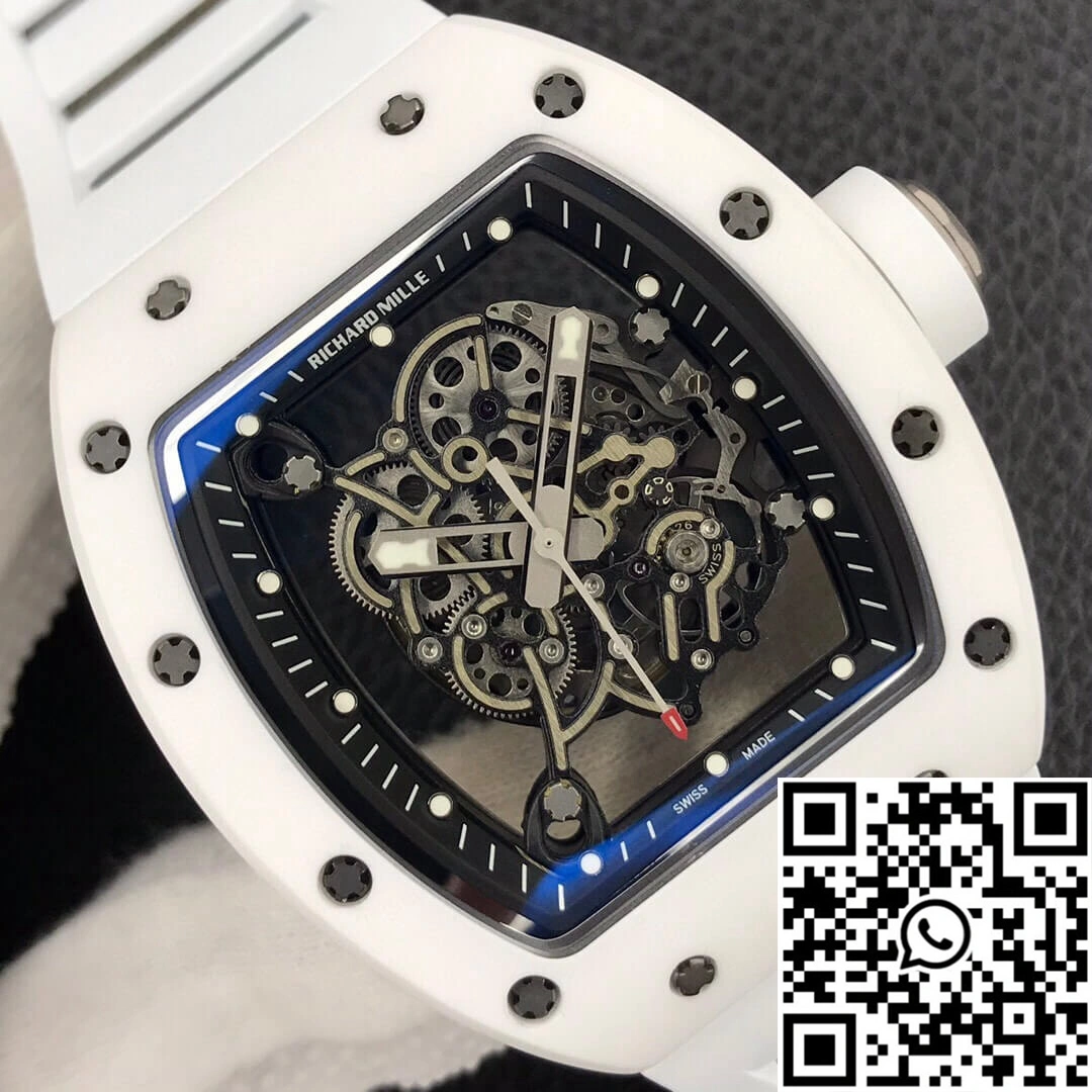 Lightweight Richard Mille RM055 ZF Factory White Ceramic 2420