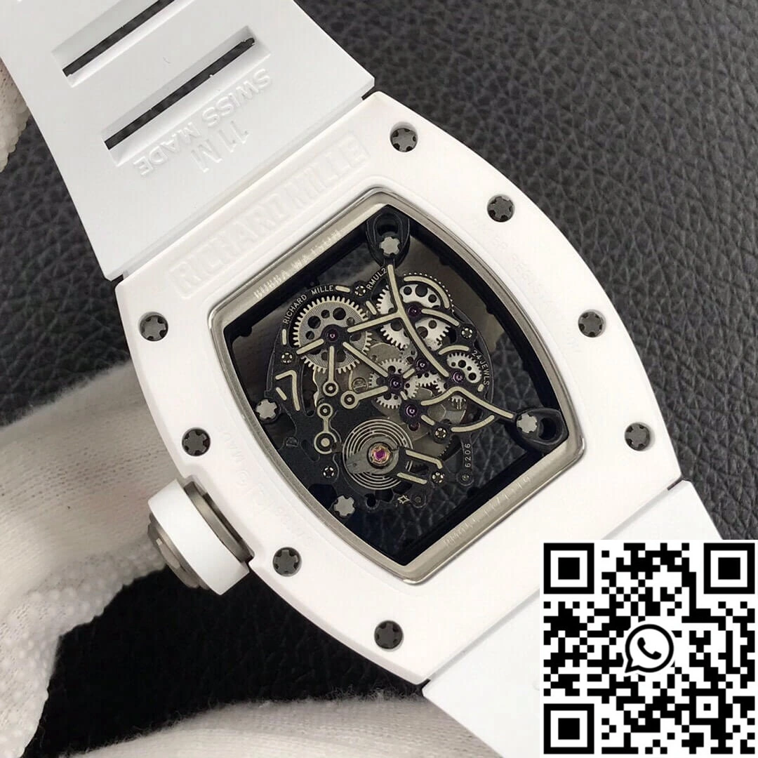 Lightweight Richard Mille RM055 ZF Factory White Ceramic 2420