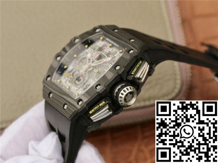 Comfortable Richard Mille RM11-03 KV Factory Black Carbon Fiber Case 2458
