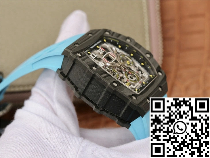 Richard Mille RM11-03 KV Factory Carbon Fiber Blue Strap Trendsetting 2468