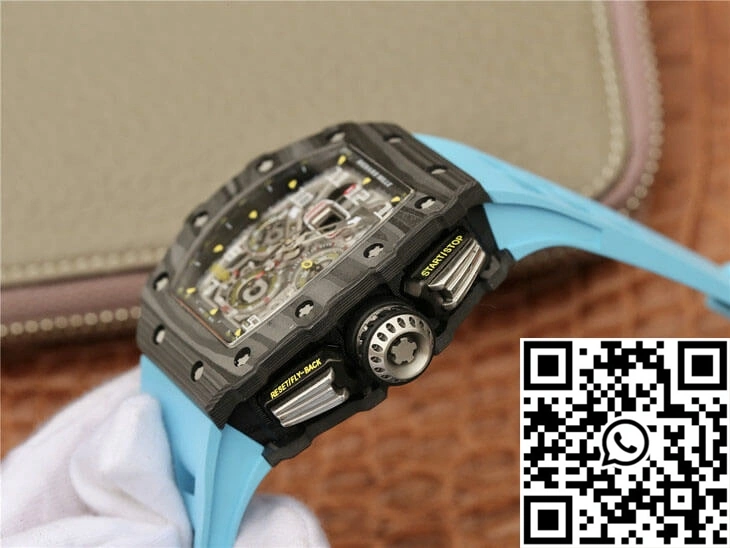Richard Mille RM11-03 KV Factory Carbon Fiber Blue Strap Trendsetting 2468