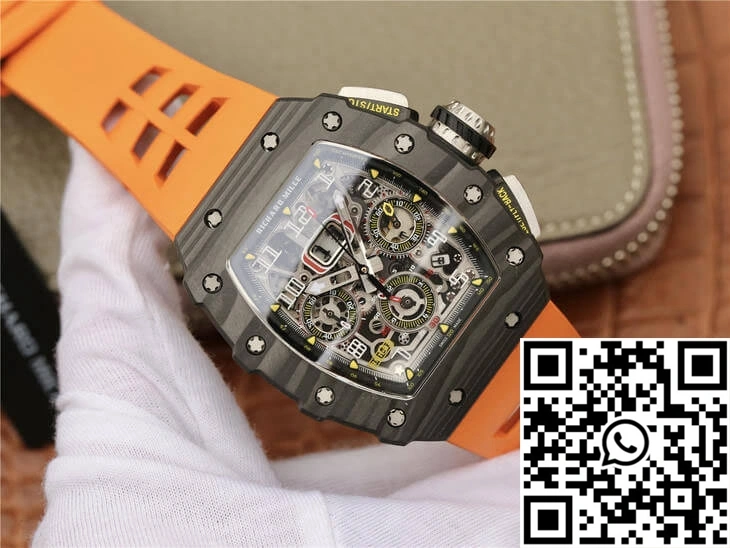 GoAnywhere Richard Mille RM11-03 KV Factory Carbon Fiber Orange Strap 2464