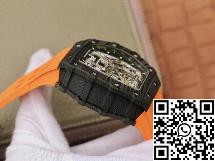GoAnywhere Richard Mille RM11-03 KV Factory Carbon Fiber Orange Strap 2464