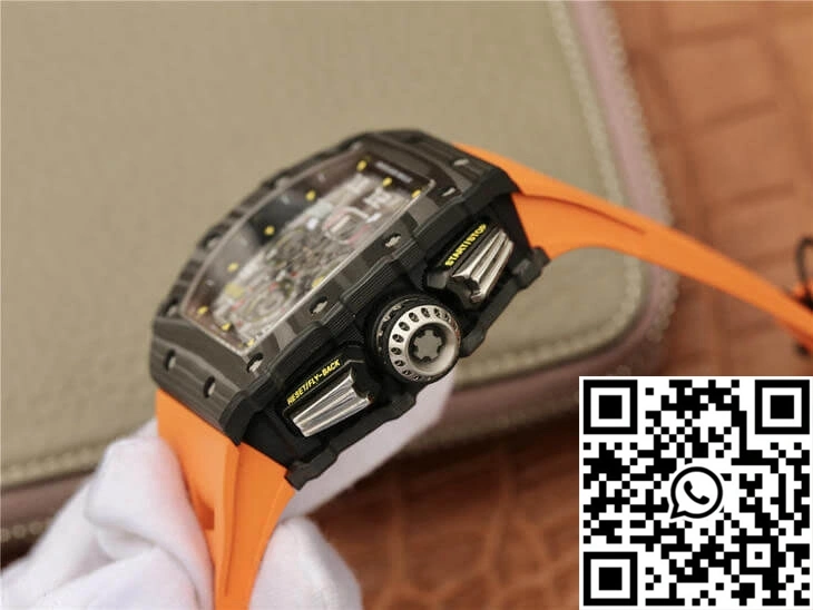 GoAnywhere Richard Mille RM11-03 KV Factory Carbon Fiber Orange Strap 2464