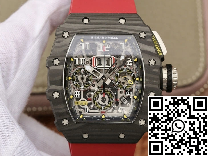 Richard Mille RM11-03 KV Factory Carbon Fiber Red Strap FreshLook 2457