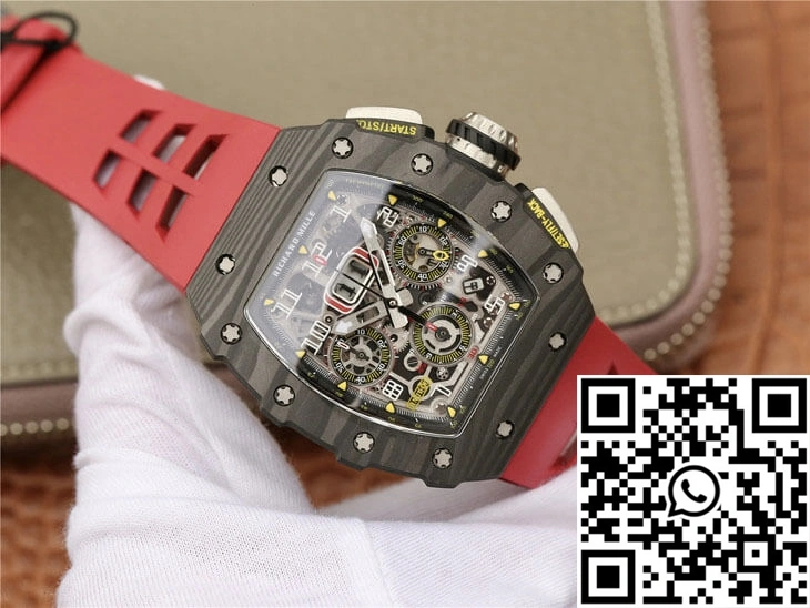 Richard Mille RM11-03 KV Factory Carbon Fiber Red Strap FreshLook 2457