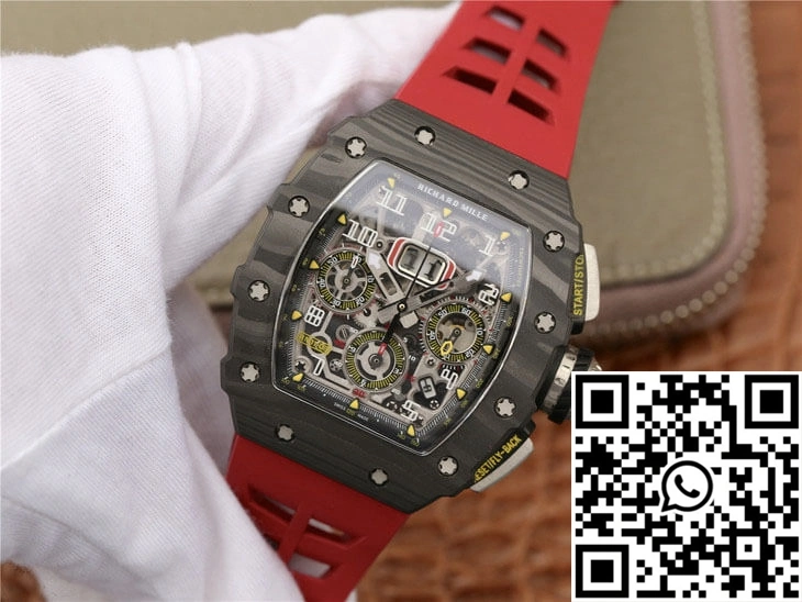 Richard Mille RM11-03 KV Factory Carbon Fiber Red Strap FreshLook 2457