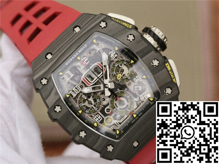 Richard Mille RM11-03 KV Factory Carbon Fiber Red Strap FreshLook 2457