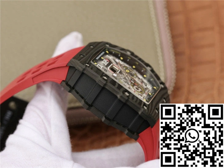 Richard Mille RM11-03 KV Factory Carbon Fiber Red Strap FreshLook 2457