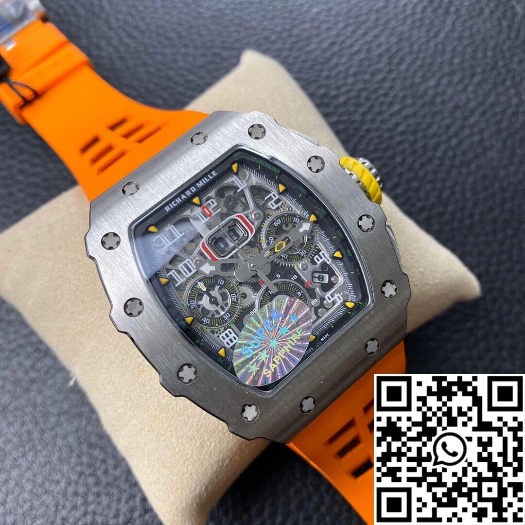Richard Mille RM11-03 KV Factory Orange Rubber Strap Casual 2320