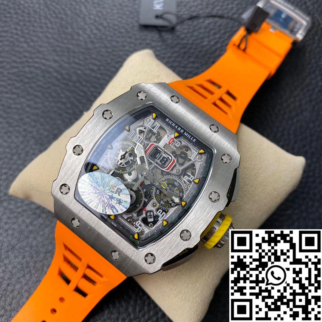 Richard Mille RM11-03 KV Factory Orange Rubber Strap Casual 2320