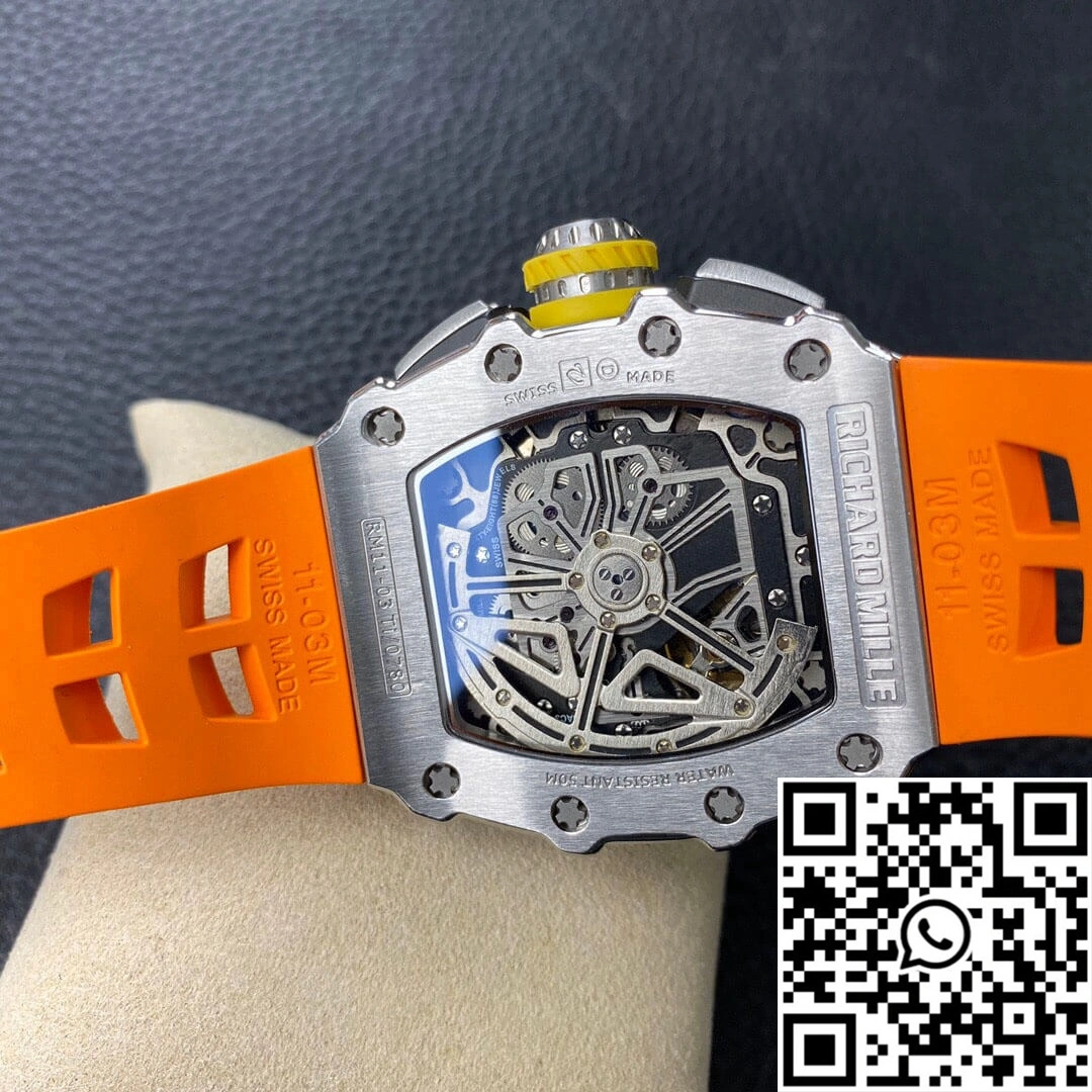 Richard Mille RM11-03 KV Factory Orange Rubber Strap Casual 2320