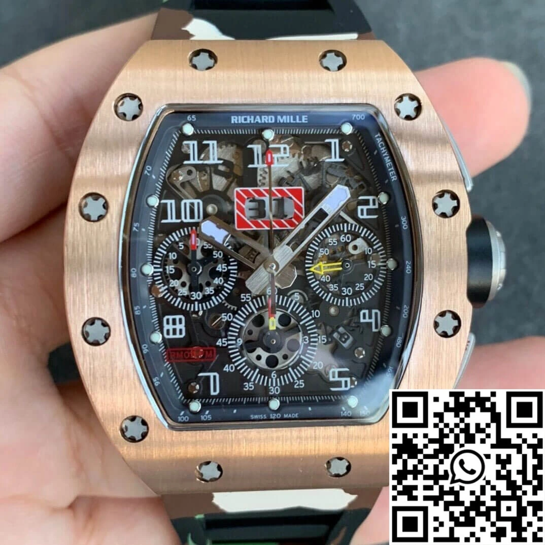 Richard Mille RM11 KV Factory Rose Gold Camouflage Strap Unisex 2462