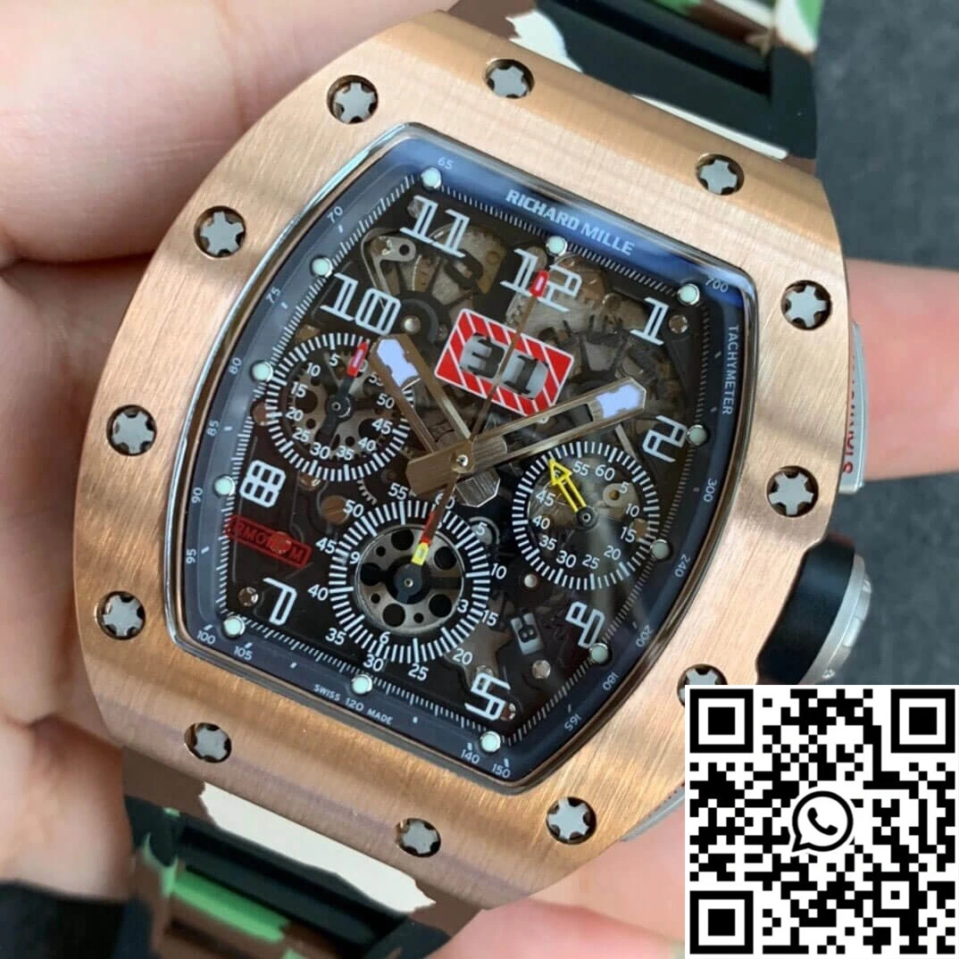 Richard Mille RM11 KV Factory Rose Gold Camouflage Strap Unisex 2462