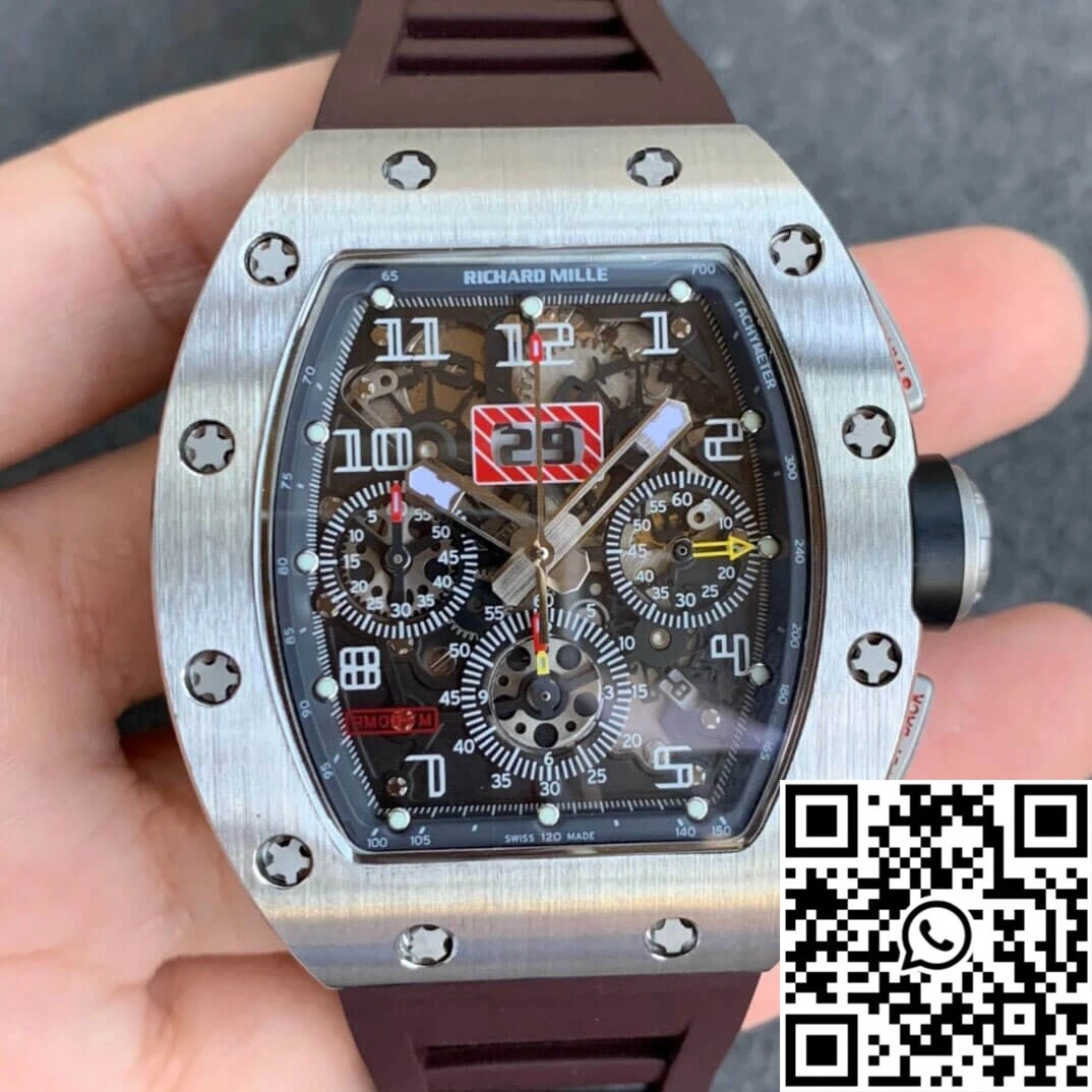 Richard Mille RM11 KV Factory Titanium Brown Strap Comfortable 2463