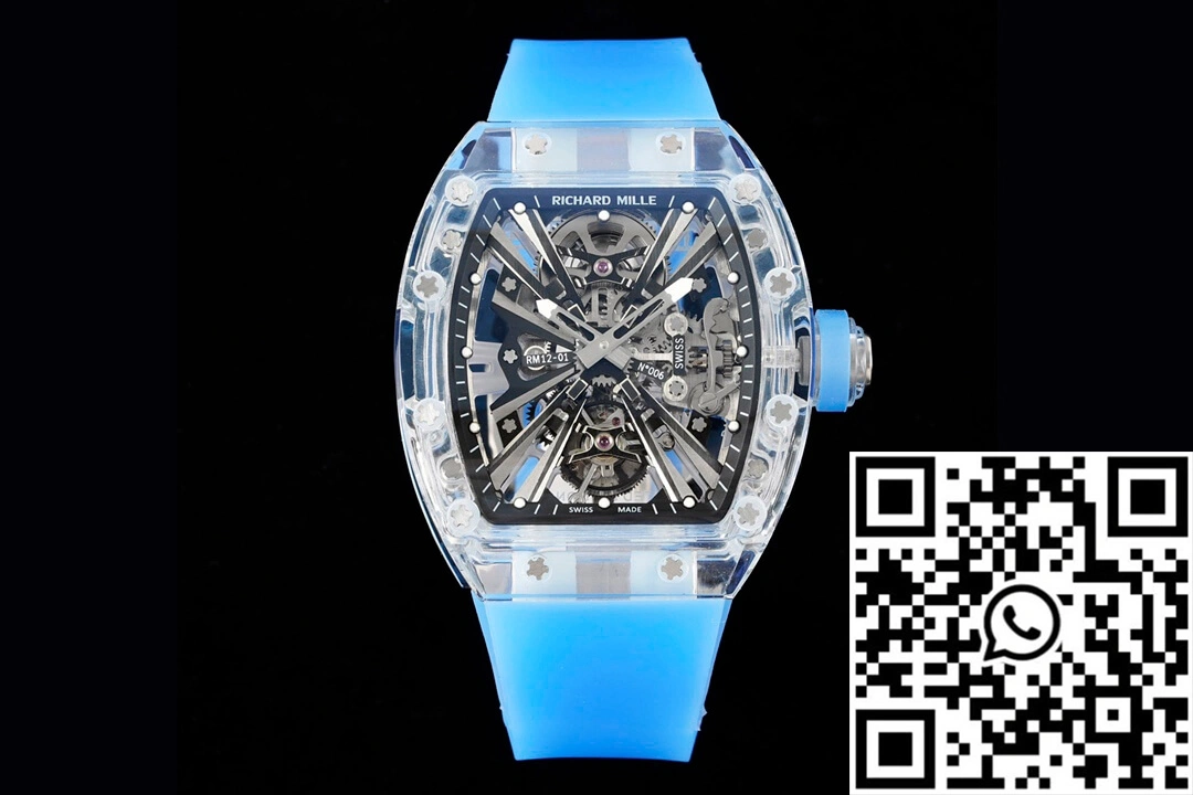 Richard Mille RM12-01 RM Factory Tourbillon Transparent Version Blue Strap SportInspired 2473
