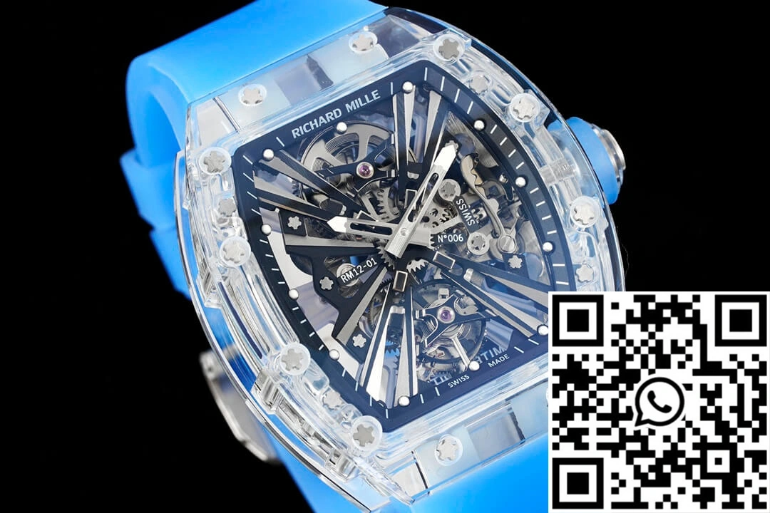 Richard Mille RM12-01 RM Factory Tourbillon Transparent Version Blue Strap SportInspired 2473