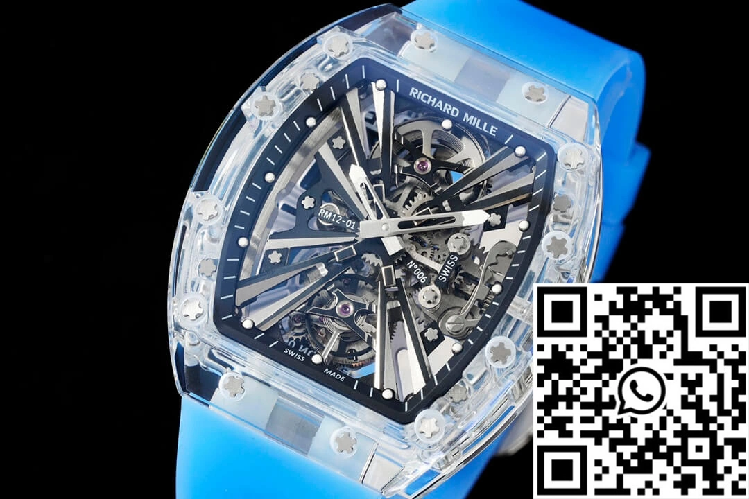 Richard Mille RM12-01 RM Factory Tourbillon Transparent Version Blue Strap SportInspired 2473