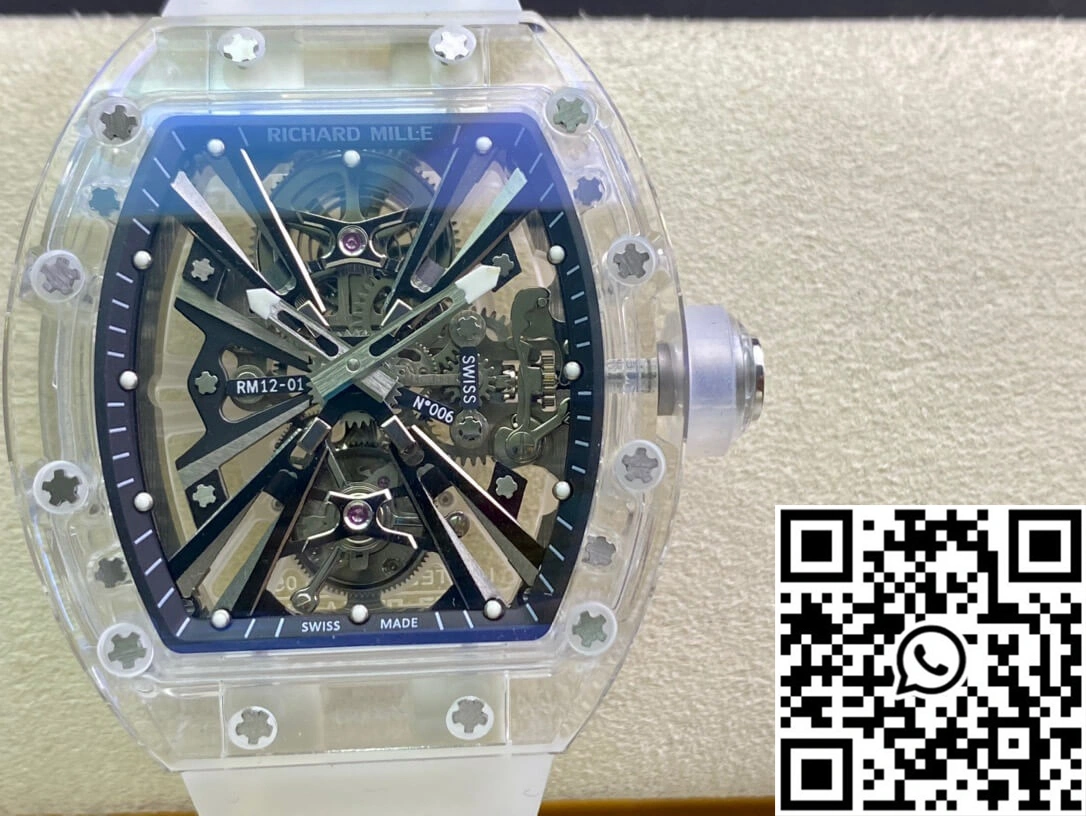 SmartChoice Richard Mille RM12-01 RM Factory Tourbillon Transparent Version Rubber Strap 2472