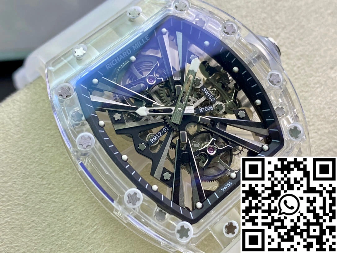 SmartChoice Richard Mille RM12-01 RM Factory Tourbillon Transparent Version Rubber Strap 2472