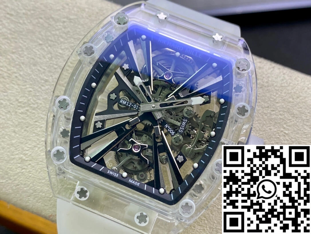 SmartChoice Richard Mille RM12-01 RM Factory Tourbillon Transparent Version Rubber Strap 2472