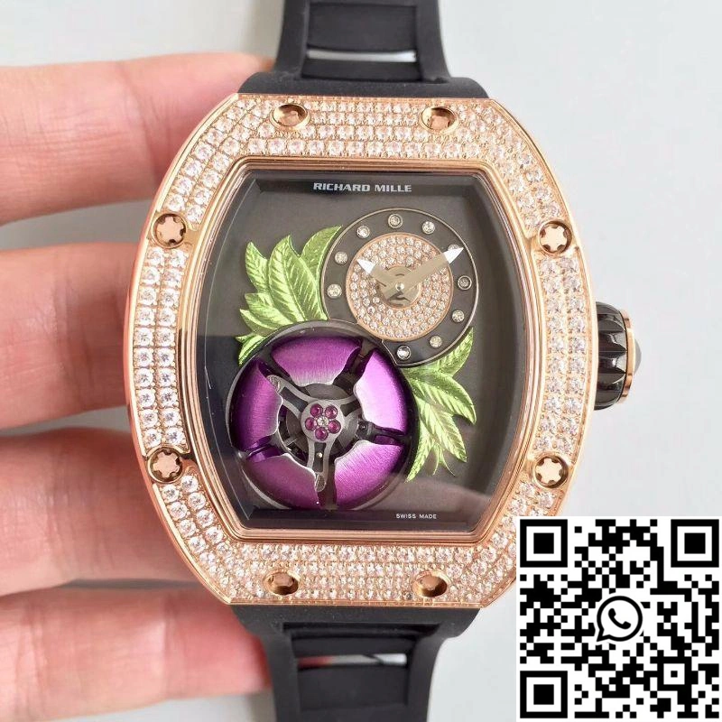 Upgraded Richard Mille RM19-02 KV Factory Tourbillon Fleur Magnolia Dial 2475