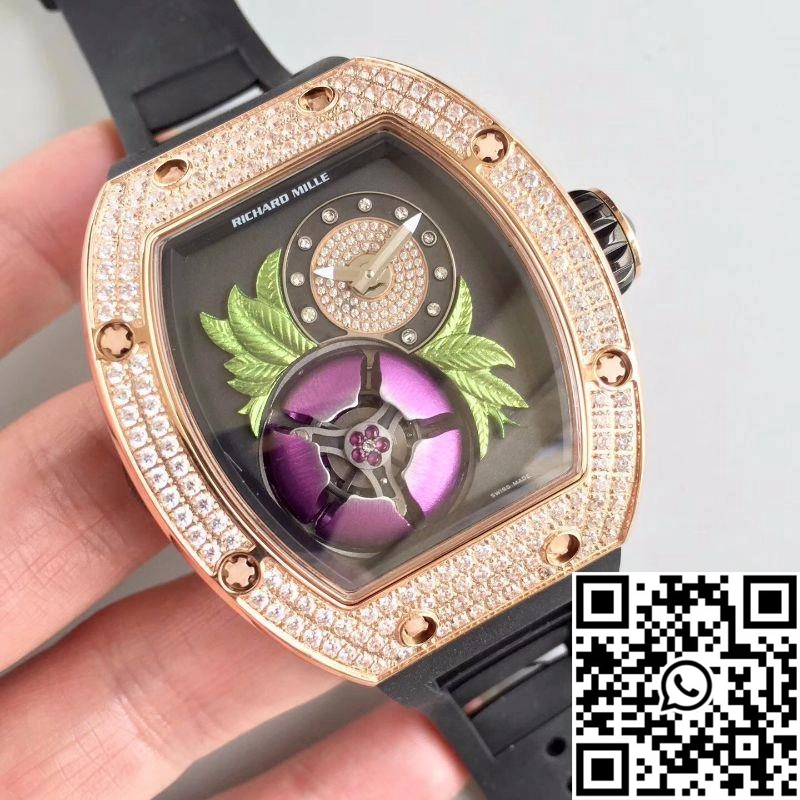 Upgraded Richard Mille RM19-02 KV Factory Tourbillon Fleur Magnolia Dial 2475