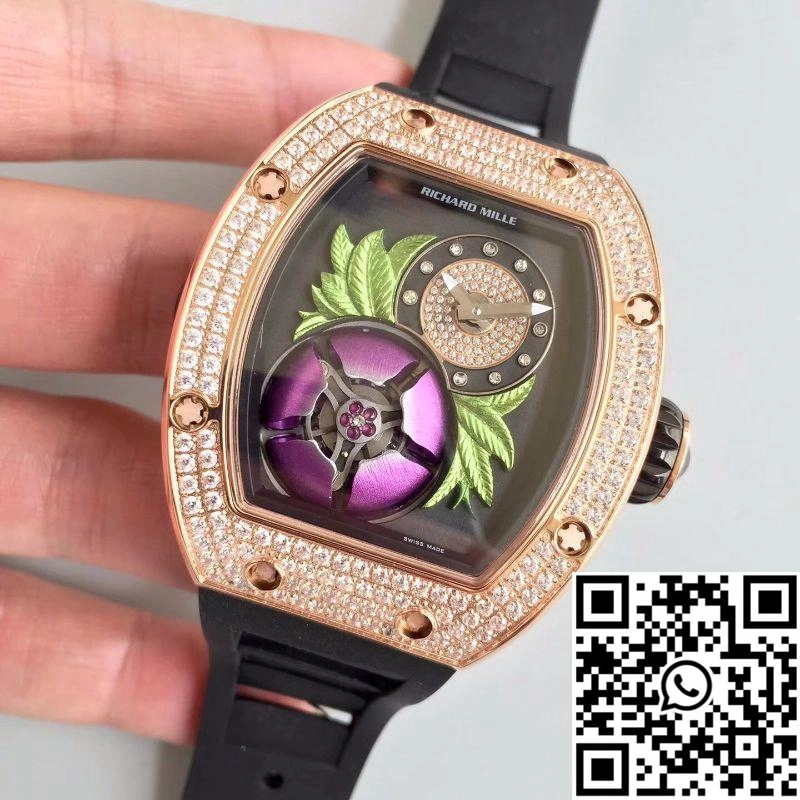 Upgraded Richard Mille RM19-02 KV Factory Tourbillon Fleur Magnolia Dial 2475