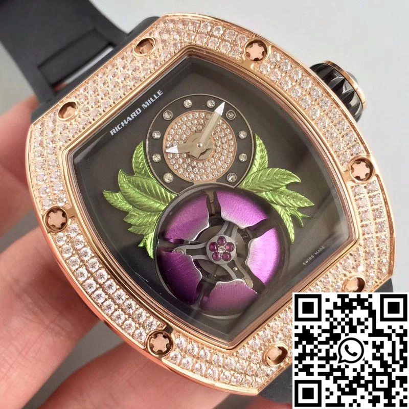 Upgraded Richard Mille RM19-02 KV Factory Tourbillon Fleur Magnolia Dial 2475