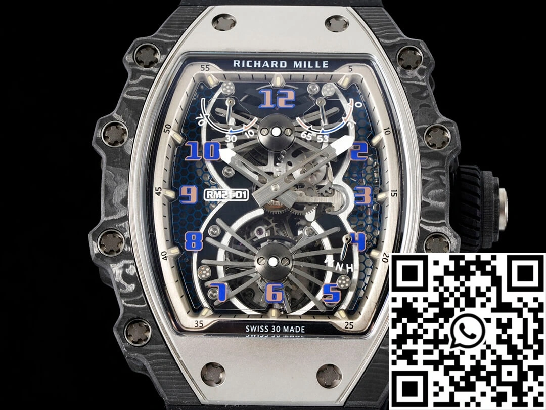 Richard Mille RM21-01 RM Factory Tourbillon Skeleton Dial Black Strap Lightweight 2476