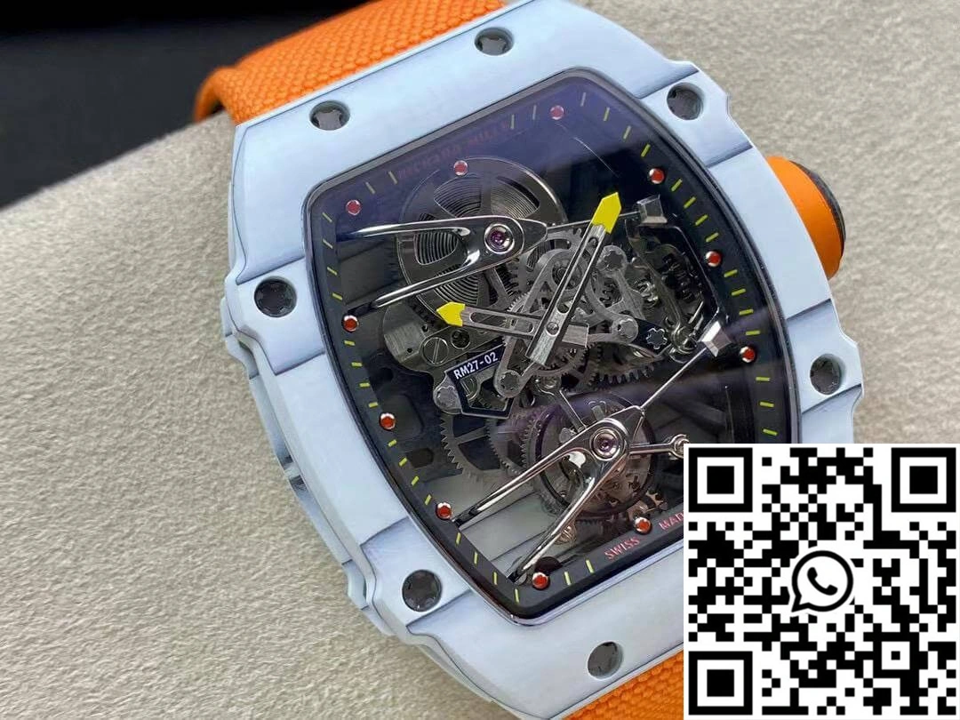 SmartChoice Richard Mille RM27-02 RM Factory Skeleton Tourbillon Orange Strap 2393